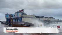 Teignmouth Pier Storm Ingrid