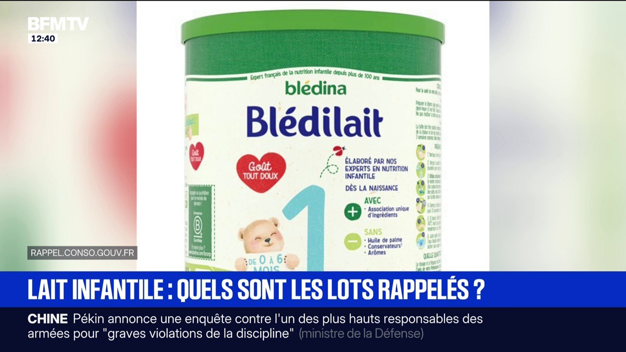 LES ÉCLAIREURS - Quels sont les lots de de lait infantile rappelés ?