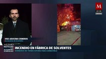 Incendio en la fábrica de solventes: Azucena Cisneros