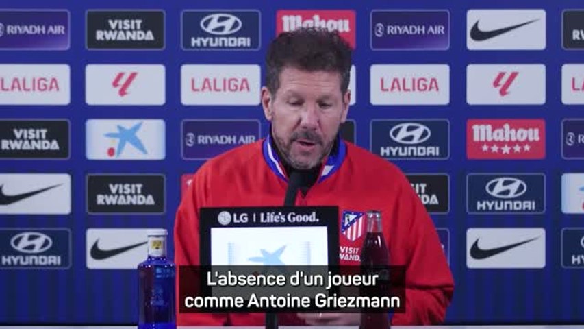 Atlético Madrid : Diego Simeone - "L'absence d'un joueur comme Antoine Griezmann se fait toujours sentir"