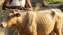 Hand work a cow made by wood#fun#cow