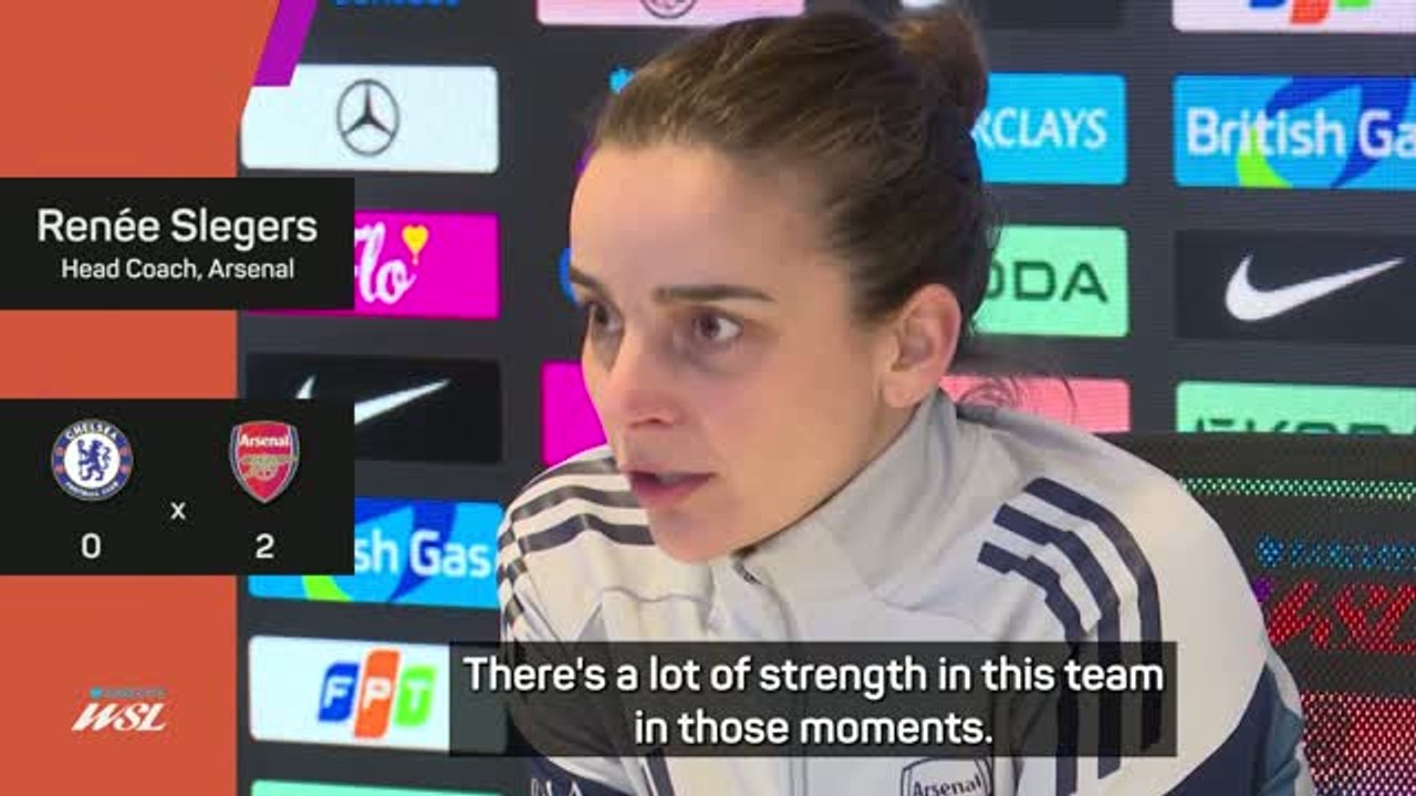 Slegers revels in Arsenal's derby day win over Chelsea