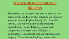 TÜRKÇE DILINDE İNGILIZCE ÖĞRENIN(cümle ve cümle türleri)