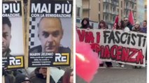 Piacenza, il video della manifestazione nazionale del Comitato Remigrazione e il corteo antifascista contro l'estrema destra