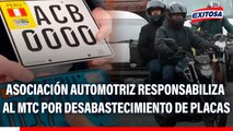 Asociación Automotriz del Perú responsabiliza al MTC por desabastecimiento de placas para motos: 