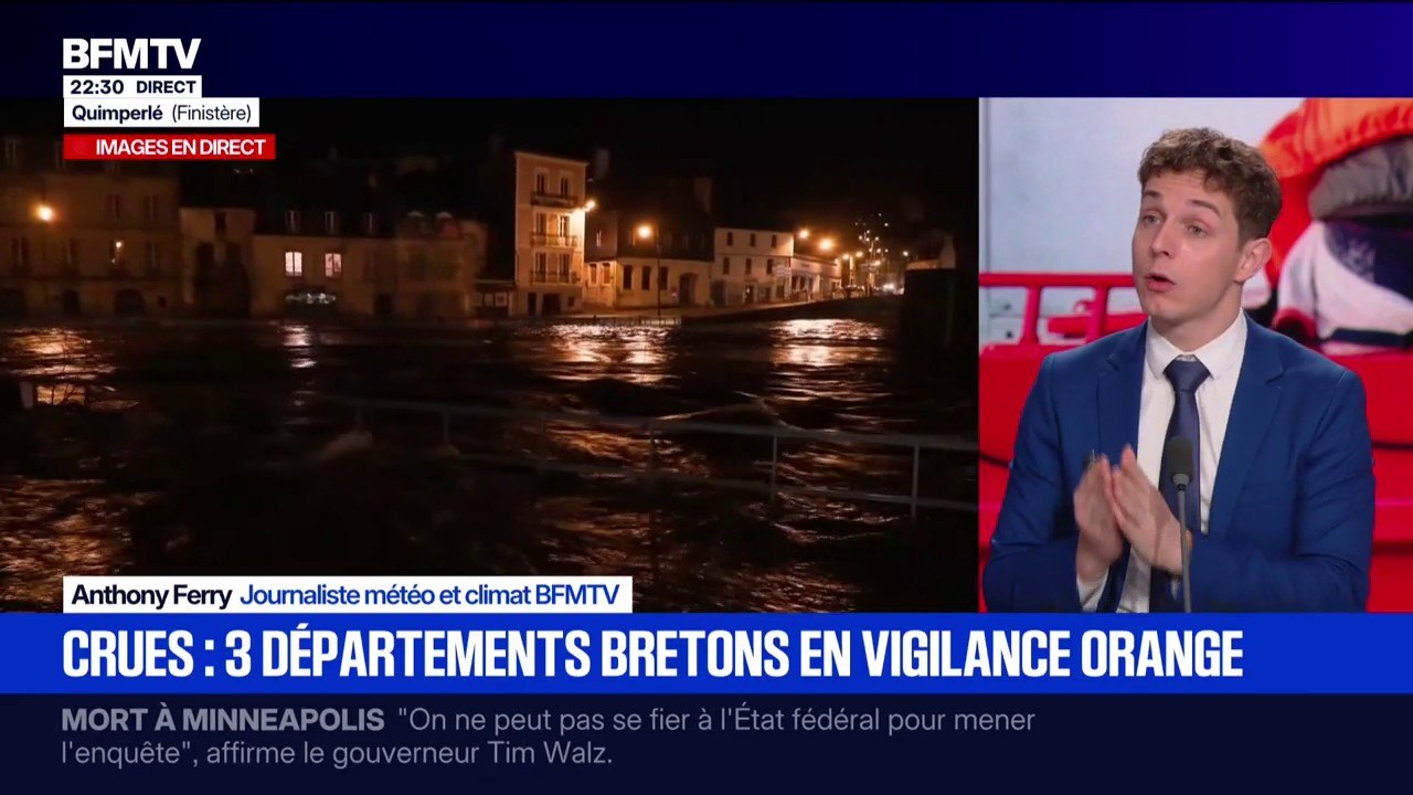 Crues: trois départements bretons sont toujours placés en vigilance orange