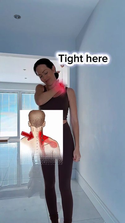 Try this simple stretch to relieve tightness here ✅