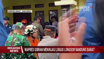 Momen Wapres Gibran Rakabuming Tinjau Longsor di Bandung Barat
