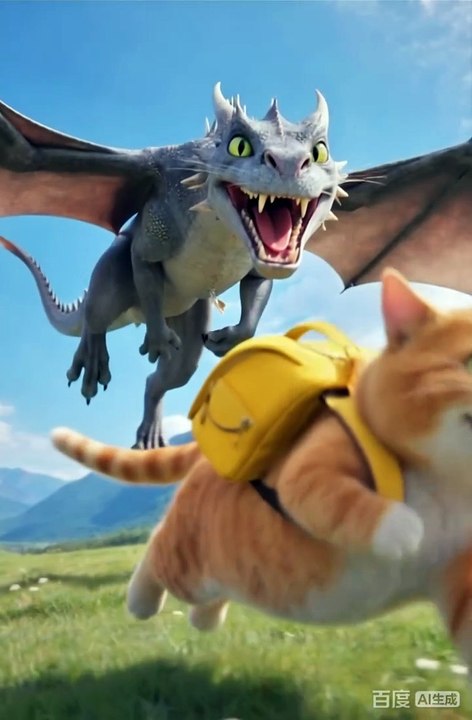 A Tiny Cat vs a Dragon 🐱🐉  The Cutest Chase Eve