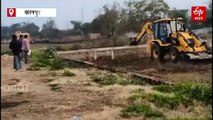 कानपुर में आठ बीघा जमीन पर बुलडोजर एक्शन, 60 करोड़ रुपये की भूमि कराई गई खाली