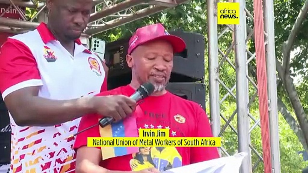 Protesters in Johannesburg call on US to release Venezuela's Maduro