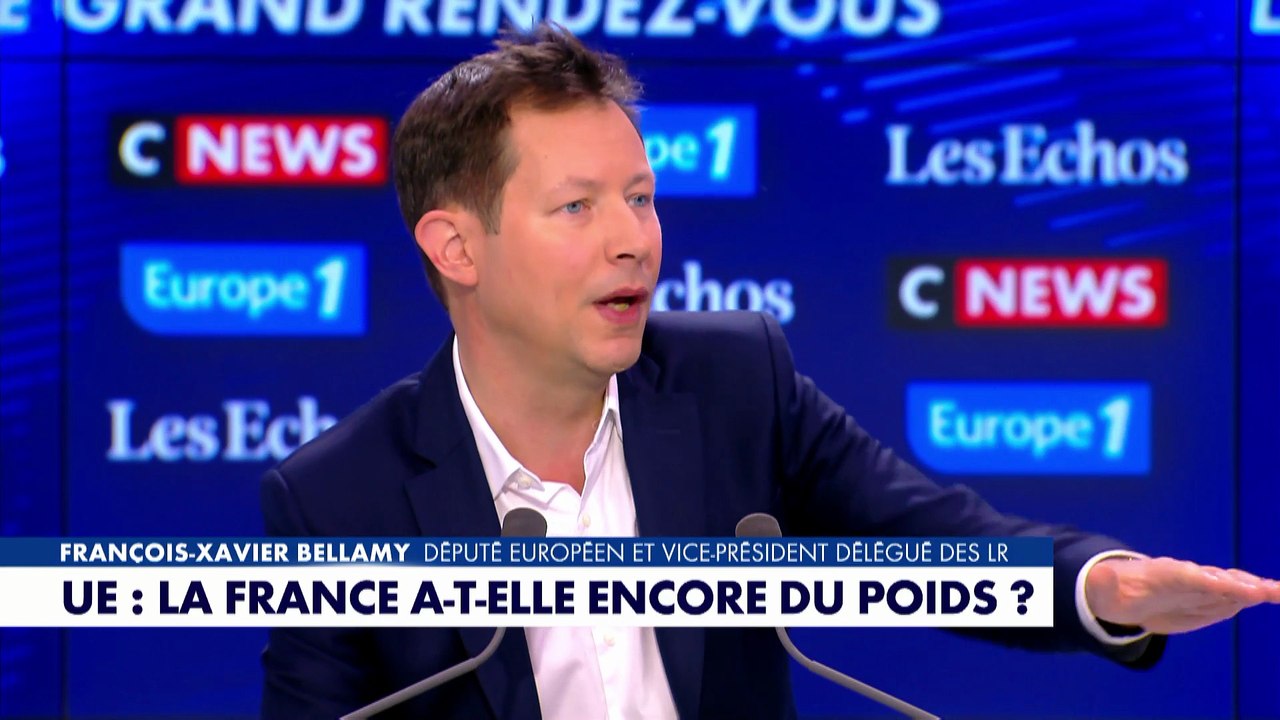 «La première fragilité de l’Europe, c’est la faiblesse de la France», assure François-Xavier Bellamy