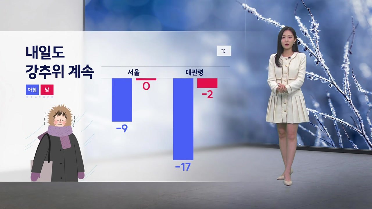 [날씨] 내일도 강력 한파 기승... 찬 바람 불며 종일 추워 / YTN