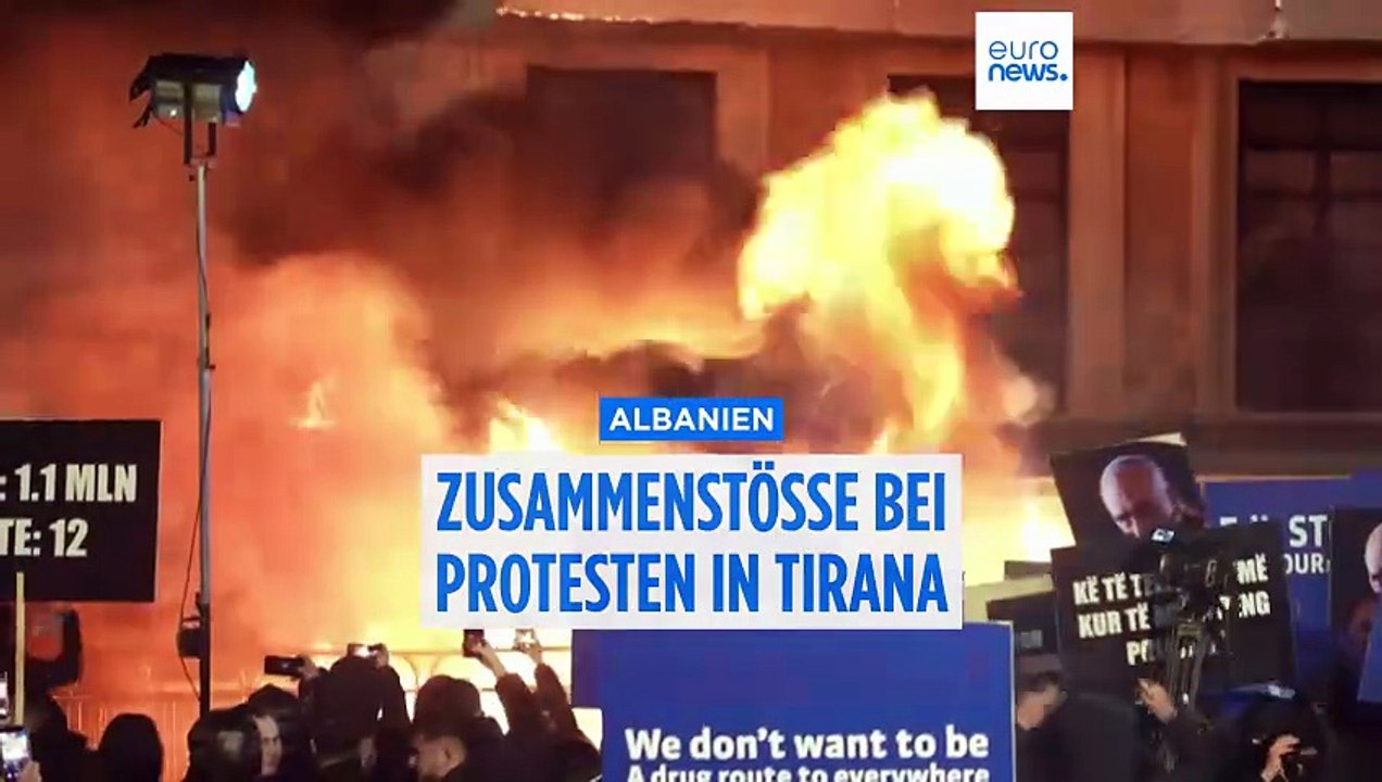 Schwere Ausschreitungen in Albanien: Tränengas und Festnahmen bei Massenprotesten