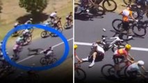 Tour Down Under: un canguro invade la strada e butta giù il leader della corsa