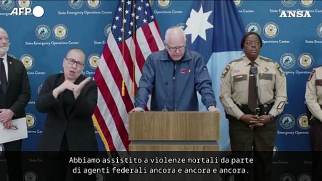 Governatore Minnesota: L'Ice semina caos e violenza, gli agenti vanno ritirati