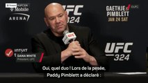 UFC 324 - Dana White salue le menton “solide” de Pimblett et le combat “acharné”