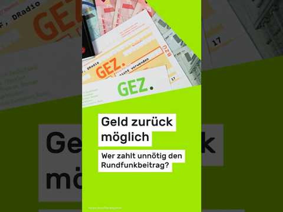 GEZ-Rückzahlungen: Geld zurück möglich - wer zahlt unnötig den Rundfunkbeitrag?