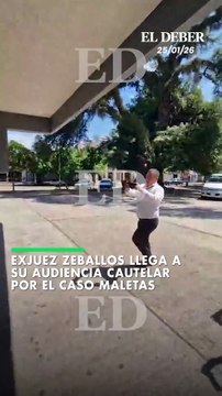 Exjuez Zeballos llega a su audiencia cautelar por el caso maletas