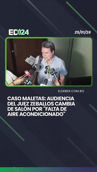 Caso Maletas: Audiencia del juez Zeballos cambia  de salón por "falta de  aire acondicionado"