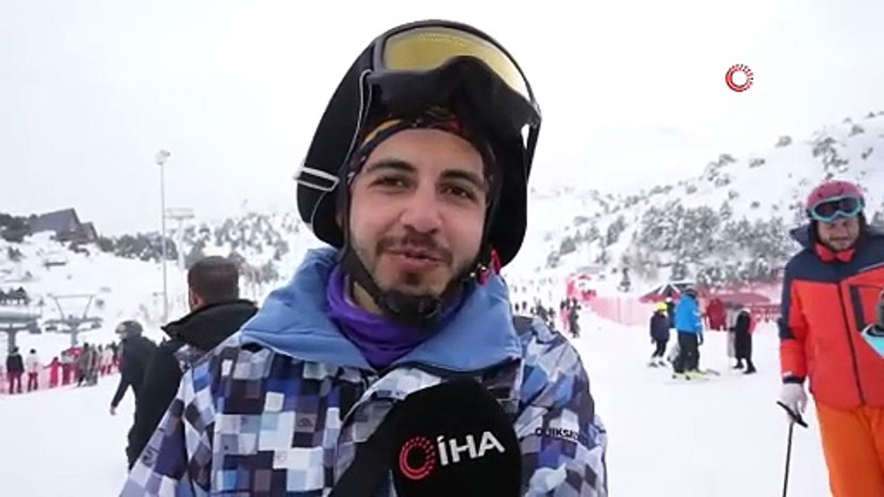 Erzincan Ergan Kayak Merkezi sömestrde doldu taştı