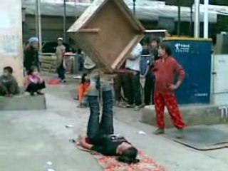 circus on the street in china........