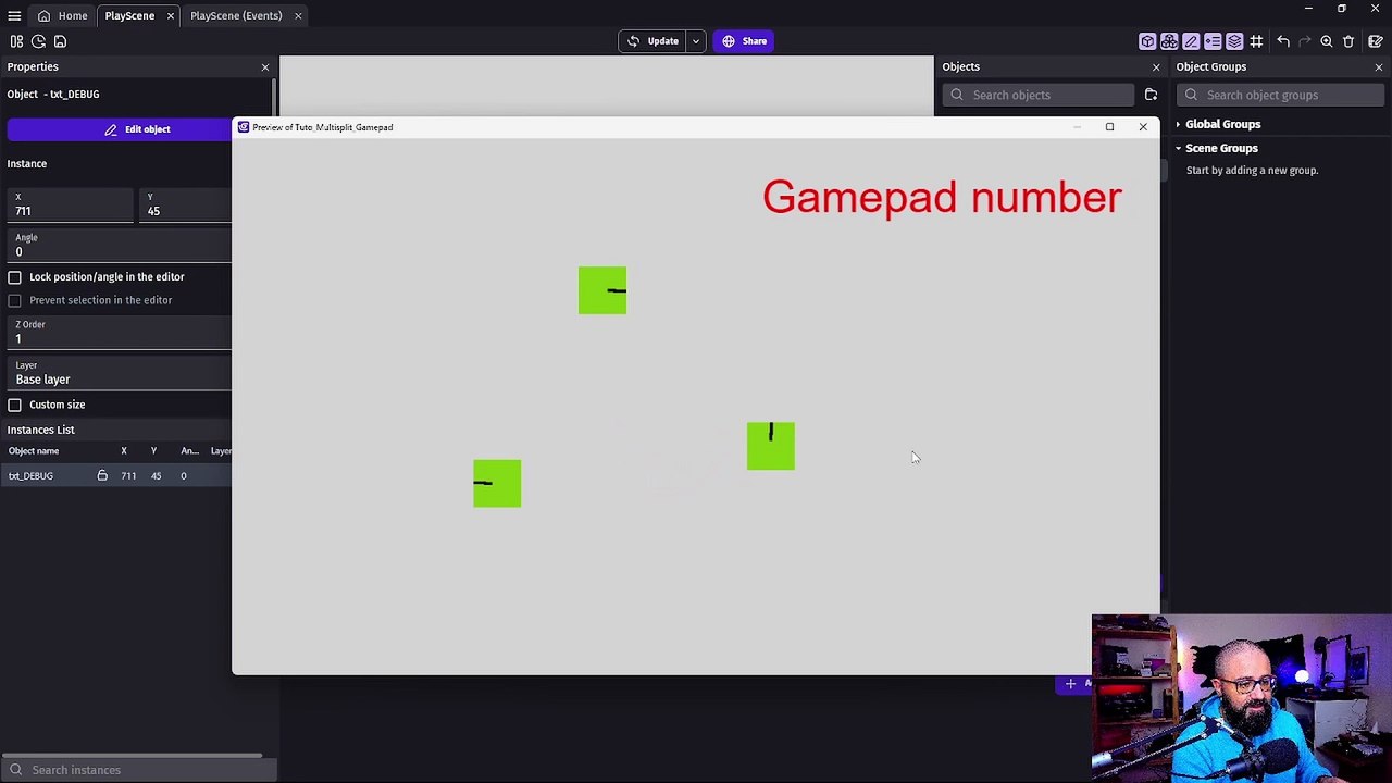 Tuto GDevelop 5 - Du multijoueur à la manette !