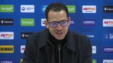 Chelsea boss Liam Rosenior reacts to their 3-1 win at Crystal Palace.
