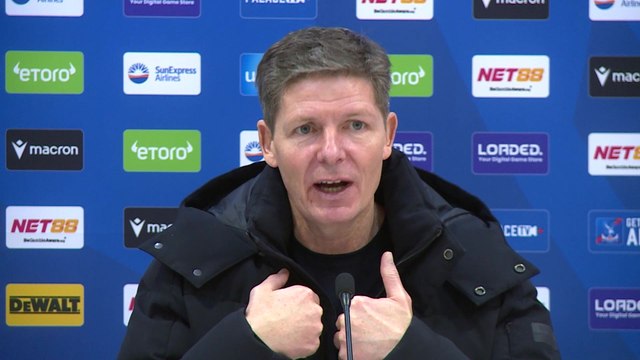 Crystal Palace manager Oliver Glasner reflects on their 3-1 loss at home to Chelsea.