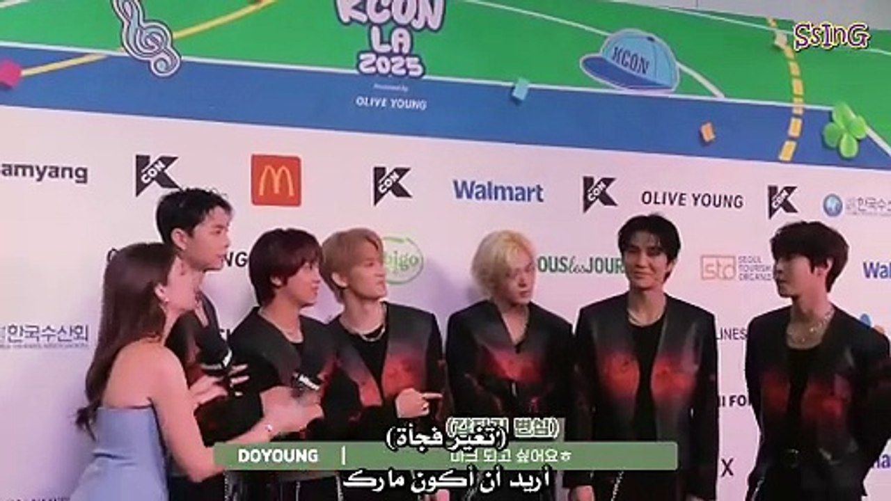 🧑‍🏫- NCT 우리칠~‼️ 💚- 네에에에.ᐟ.ᐟ✋✨ - KCON 2025 in LA Behind (Arabic Sub)