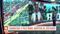 CAMACHO Y PAZ IRÁN JUNTOS AL ESTADIO