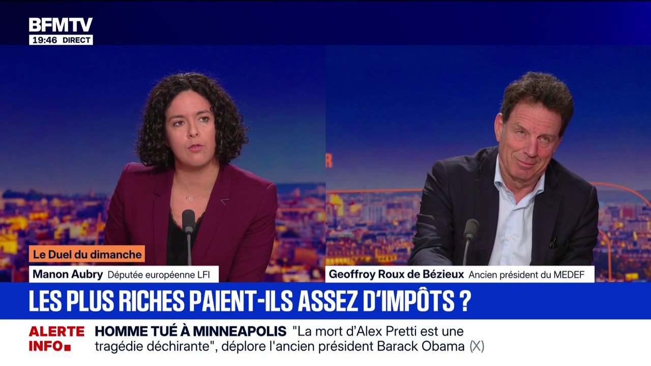 Les plus riches paient-ils assez d'impôts ? "J'ai envie de dire aux gens de Bercy: faites des contrôles fiscaux", fustige Geoffroy Roux de Bézieux, ancien président du MEDEF
