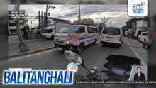 Babaeng tumatawid sa Batasan-San Mateo Road, natumba at gumulong nang mabangga ng ambulansiya | Balitanghali