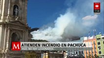 Fuego en el Cerro de la Cruz: Bomberos combaten intenso incendio en Pachuca