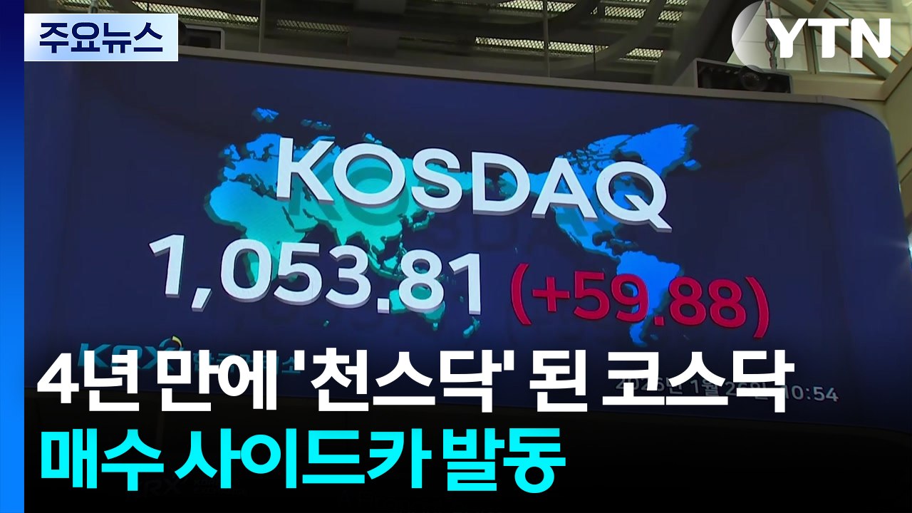 코스피 5천선 탈환 뒤 하락...코스닥 매수 사이드카 발동 / YTN