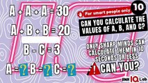 #OnlyGeniuses 🧠✋️ Can you calculate the values of A, B, and C? (P.10)