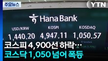 코스피 4,900선 하락...코스닥 1,050 넘어 폭등 / YTN