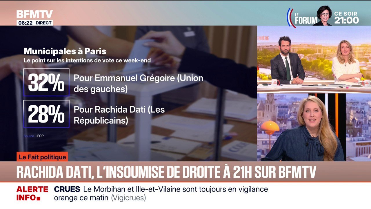 LE FAIT POLITIQUE D'ANNE - Municipales à Paris: soutenue par le gouvernement et le président, Rachida Dati au coude à coude avec le candidat de gauche, Emmanuel Grégoire