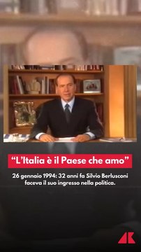 “L’Italia è il Paese che amo”: il videomessaggio con cui Berlusconi scese in campo nel 1994