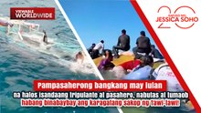 Bangkang may lulan na halos 100 tripulante at pasahero, nabutas at tumaob | Kapuso Mo, Jessica Soho