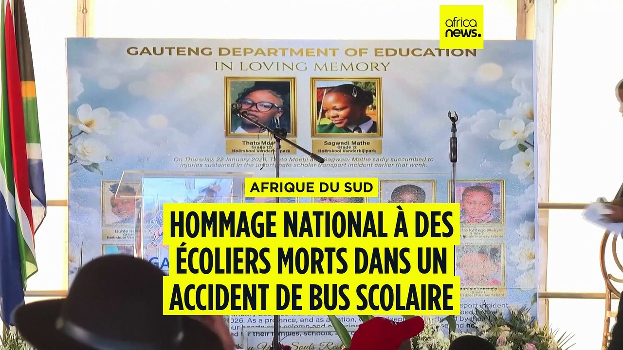 Afrique du Sud : hommage aux écoliers victimes d’un accident de bus scolaire