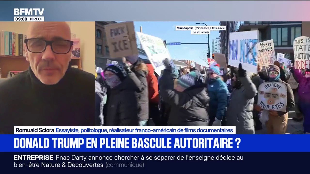 Manifestations à Minneapolis contre l'ICE: Les Américains "s'opposent à la méthode mais pas à la politique anti-immigration de Donald Trump", estime Romuald Sciora, réalisateur franco-américain