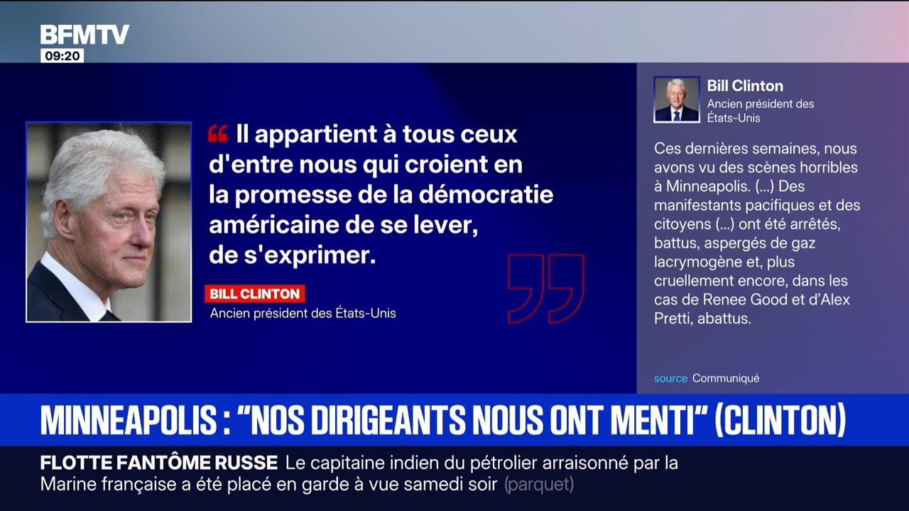Manifestations à Minneapolis contre l'ICE: les réactions de deux anciens présidents des États-Unis, Bill Clinton et Barack Obama