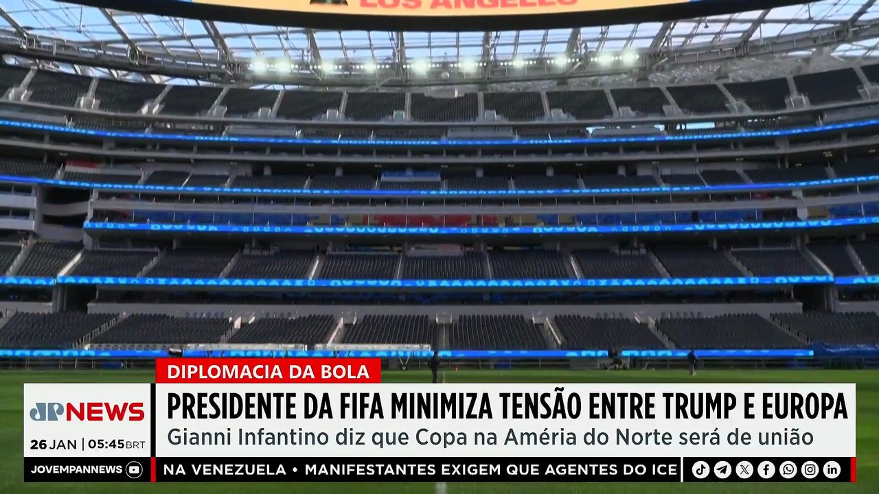 Presidente da Fifa minimiza tensão entre Trump e Europa