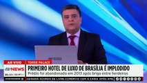 Implosão põe fim ao antigo Hotel Torre Palace em Brasília