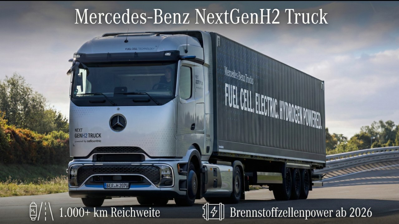 Mercedes-Benz NextGenH2 Truck: Wasserstoff statt Diesel im Fernverkehr
