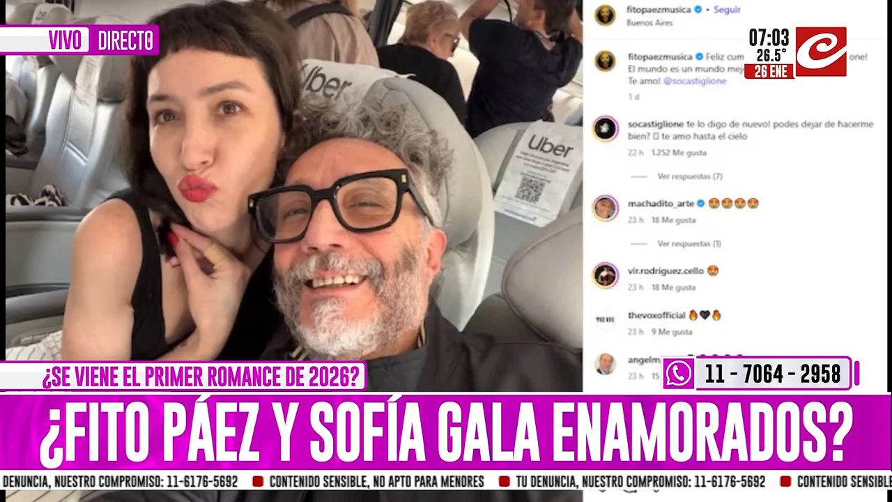 ¿Nació el amor entre Sofía gala y Fito Páez? El posteo que alimenta los rumores