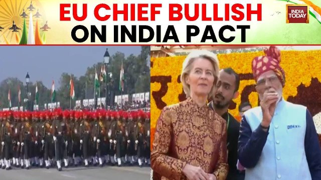Ursula von der Leyen Lauds EU Flag Symbolism At Republic Day Parade Amid Trade Deal Talks