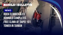 Rock climber Alex Honnold completes free climb of Taipei 101 tower in Taiwan
