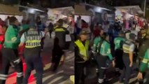 VIDEO | Agente de tránsito fue brutalmente golpeado en pleno Carnaval en Puerto Colombia